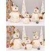 Schneemann mit Schal Schneemannpuppen Plüsch Winterdeko Weihnachtsregal-Sitzer Plüschpuppe Handgemacht (mit Schal-Stil)