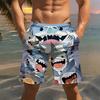 Cute Shark Collection Men's Vacation Beach Shorts Casual Loose Fit