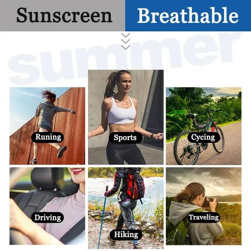 Sunscreen Fishing Cycling Gloves for Men and Women Thin Ice Silk High Elasticity Breathable Gloves Outdoor Sports Travel Gloves