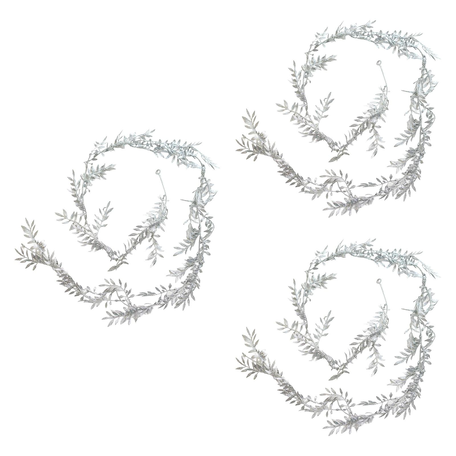 

3 Pieces Christmas Faux Rattan Strands Artificial Vine Leaves Autumn Decoration Artificial Fall Garland for Doorway Christmas