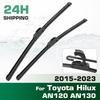 For Toyota Hilux AN120 AN130 2015-2023 2016 2017 2018 2019 Wiper Front Wiper Blades Windshield Windscreen Window Brush 22"+16