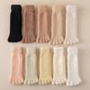 Mid Tube Five Toe Fleece Socks Winter Floor Socks Women Kawaii Five Toe Plush Socks  Winter