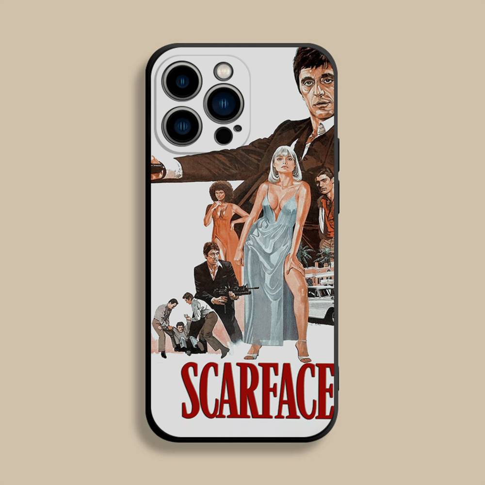 S-Scarfaces 1983 F-Film Phone Case For iPhone 17,16,15,14,13,12,Pro,Max,Plus,E,SE4,Air,Mini Black Soft Cover