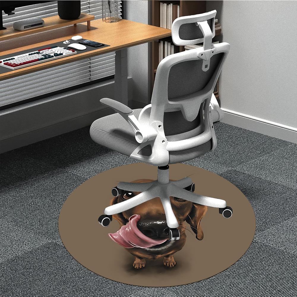 

1pc Dachshund Chair Carpet for Office, Non-slip, Soft and Durable Office Rug for Interior Decoration, Perfect for Office yy260313096 80cm by 80cm