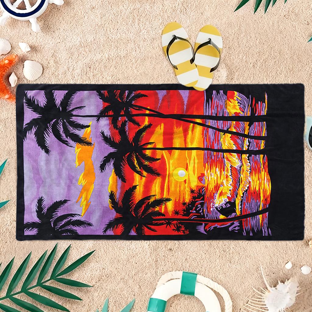 1 Stück Hawai-Landschaftsdesign Strandtuch Schnelltrocknend Großformat Geeignet für Strand Pool Sommer Lustiges Geschenk für Freunde Familien