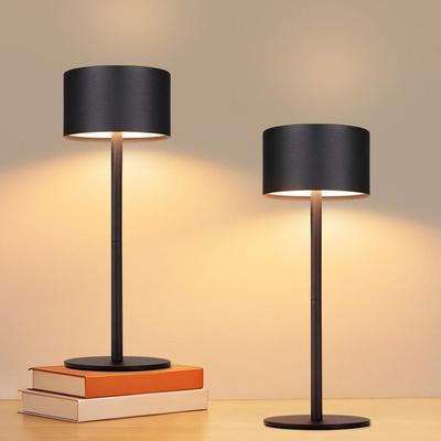 Table Lamp - NETTLIFE - Set of 2 Wireless LED Lamps - Touch Dimmable - 3 Temperatures - Adjustable Height