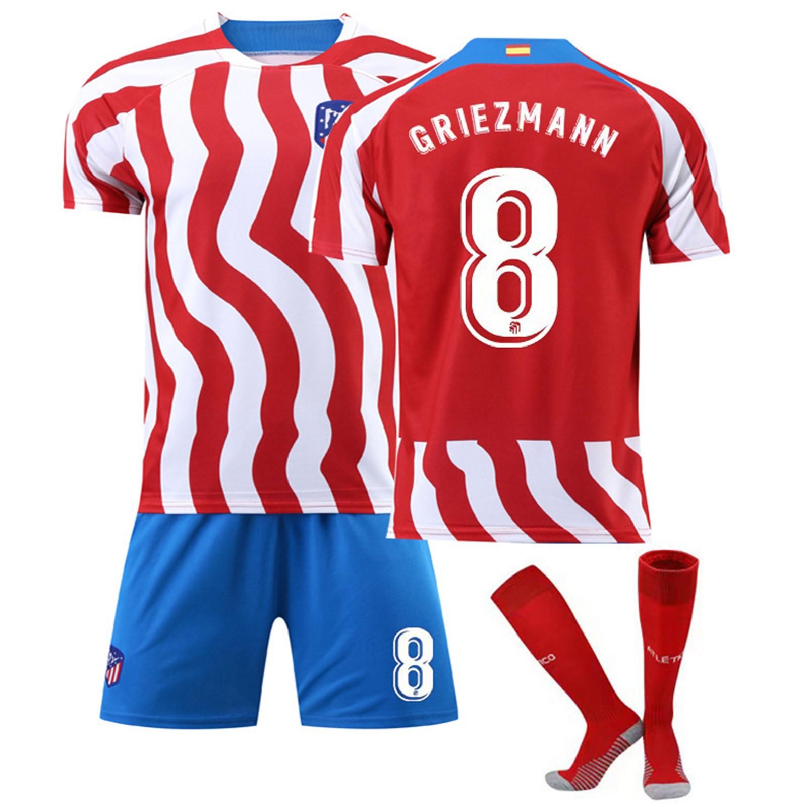 

22/23 Атлетико Мадрид Домашний Комплект Футбольной Формы Шорты Носки Новый Шорты Носки Взрослые Размеры Экипировка XXL красный