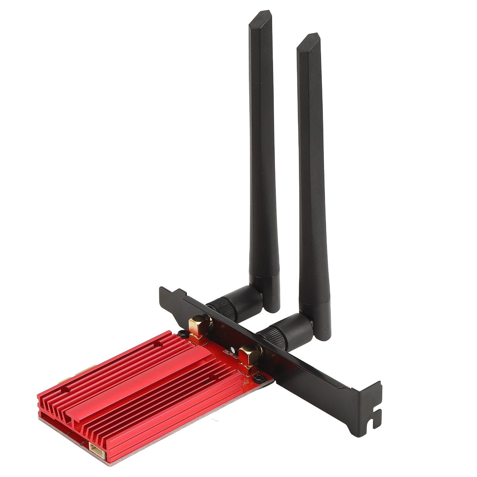 

Wifi 6 Adapter 6GHz 5.8GHz 2. 4GHz Maximum 3000Mbps WiFi 6 Fast Heat Dissipation PCIE Wireless