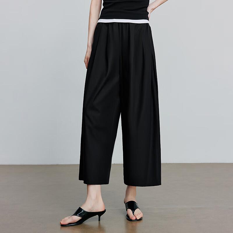 Women's Cool-Touch Lyocell Blend Wide-Leg Cropped Pants