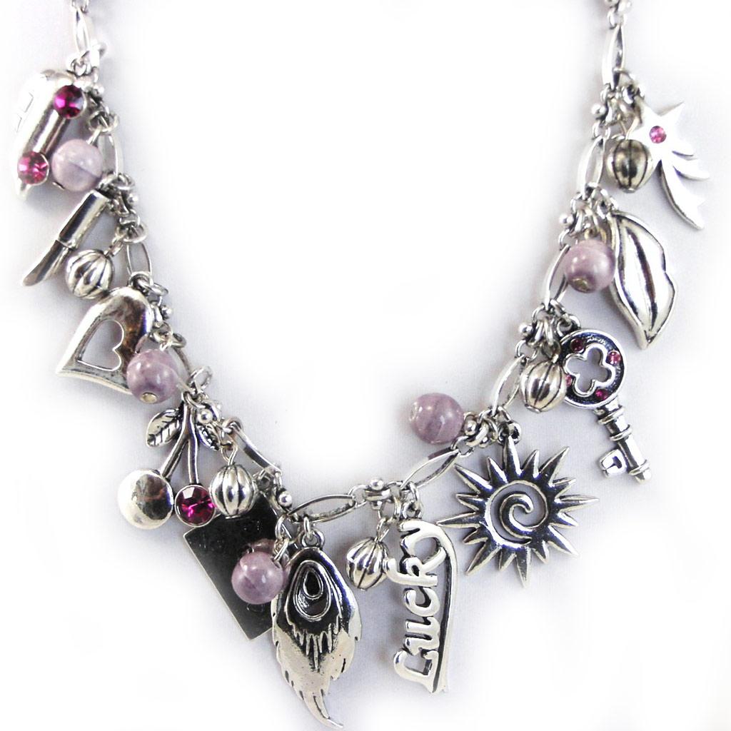 NOA [G0532] - Designer-Halskette 'Gypsy' rosa