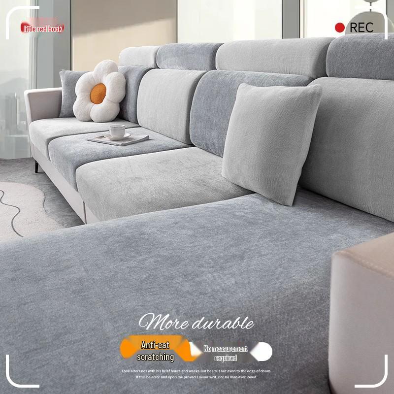 Universal Non-Slip Chenille Sofa Cover - Thick & Cozy for Winter 2024
