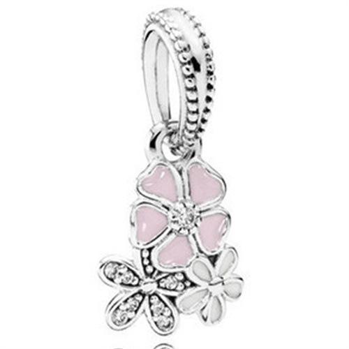 Bracelet Women'S Pink Love Mulan Petals Glazed Beads Loose Beads String Beads Diy Accessories