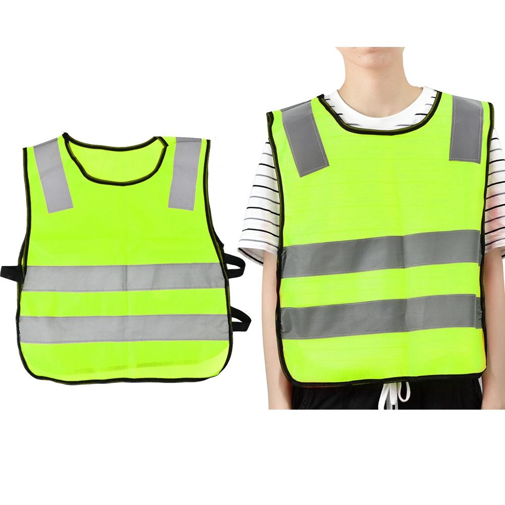 High Visibility Children Kid Reflective Traffic Safety Vest Night Walking(Fluorescent Green)