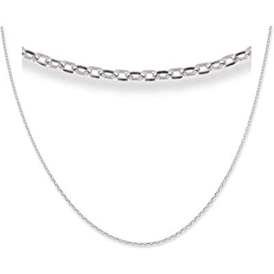 [R4751] - Silver 'Convict' Silver Chain (rhodium) - 42cm 1mm