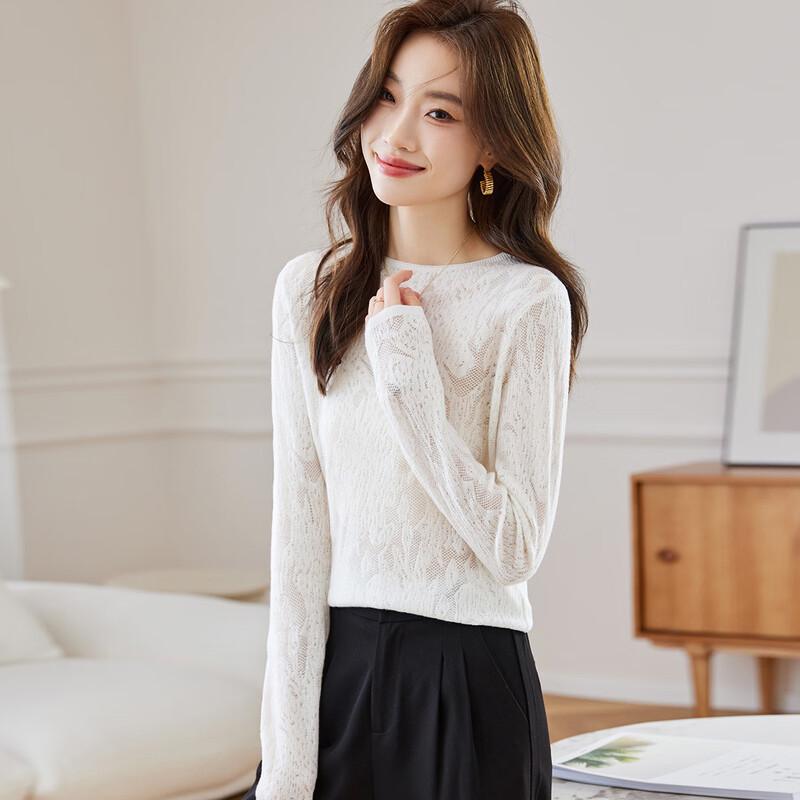 Women's Wool Blend Jacquard Knit Top