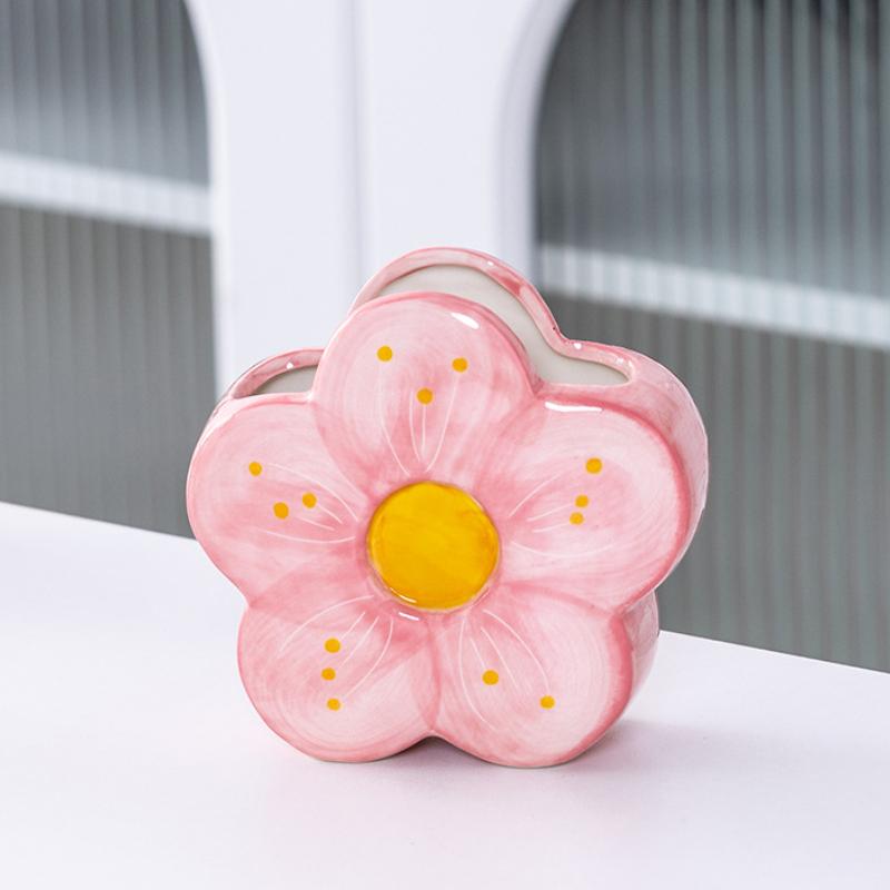 Tulpe Blume Make-up Pinsel Aufbewahrungseimer Büro Pinselhalter Schlafzimmer Schreibtisch Aufbewahrung Dekorative Ablage Ornament