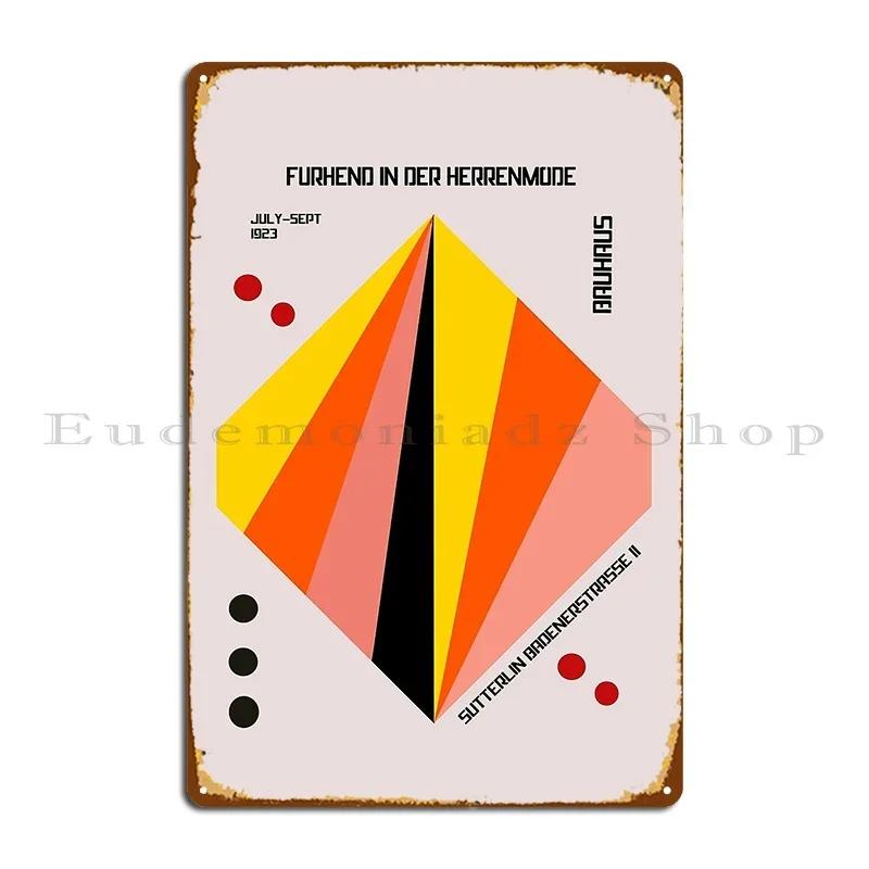 Bauhaus Art Museum Poster Modern Wall Art Metal Plaque Garage Designing Garage Cinema Garage Tin Sign Poster 20x30cm(7.8x11.8inch)