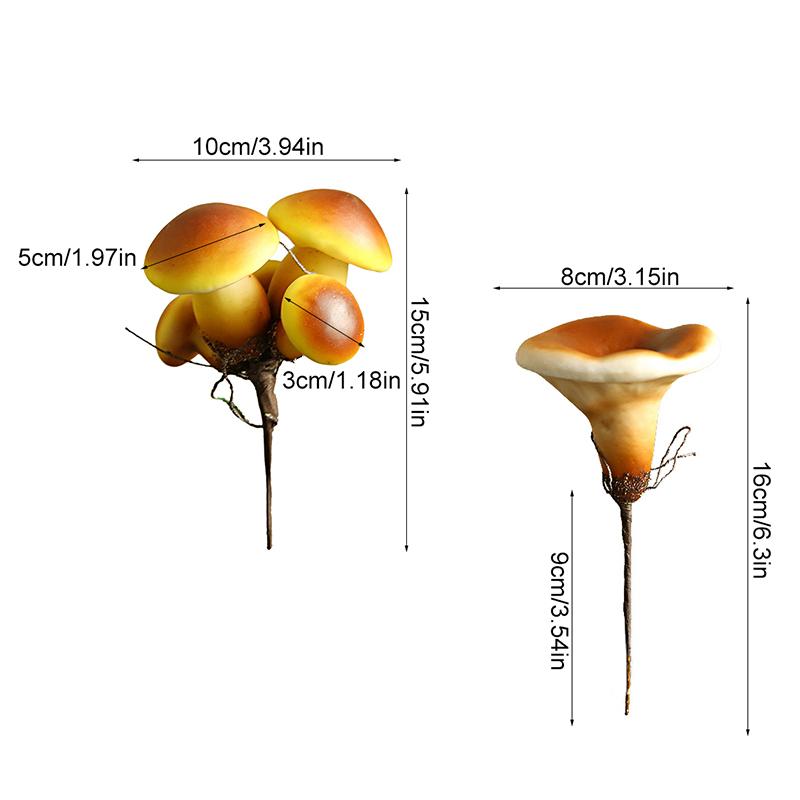 1PC Artificial Plant Cute Micro Landscape DIY Mini Mushrooms Simulated Forest Landscape Accessories Bonsai & Garden Decor