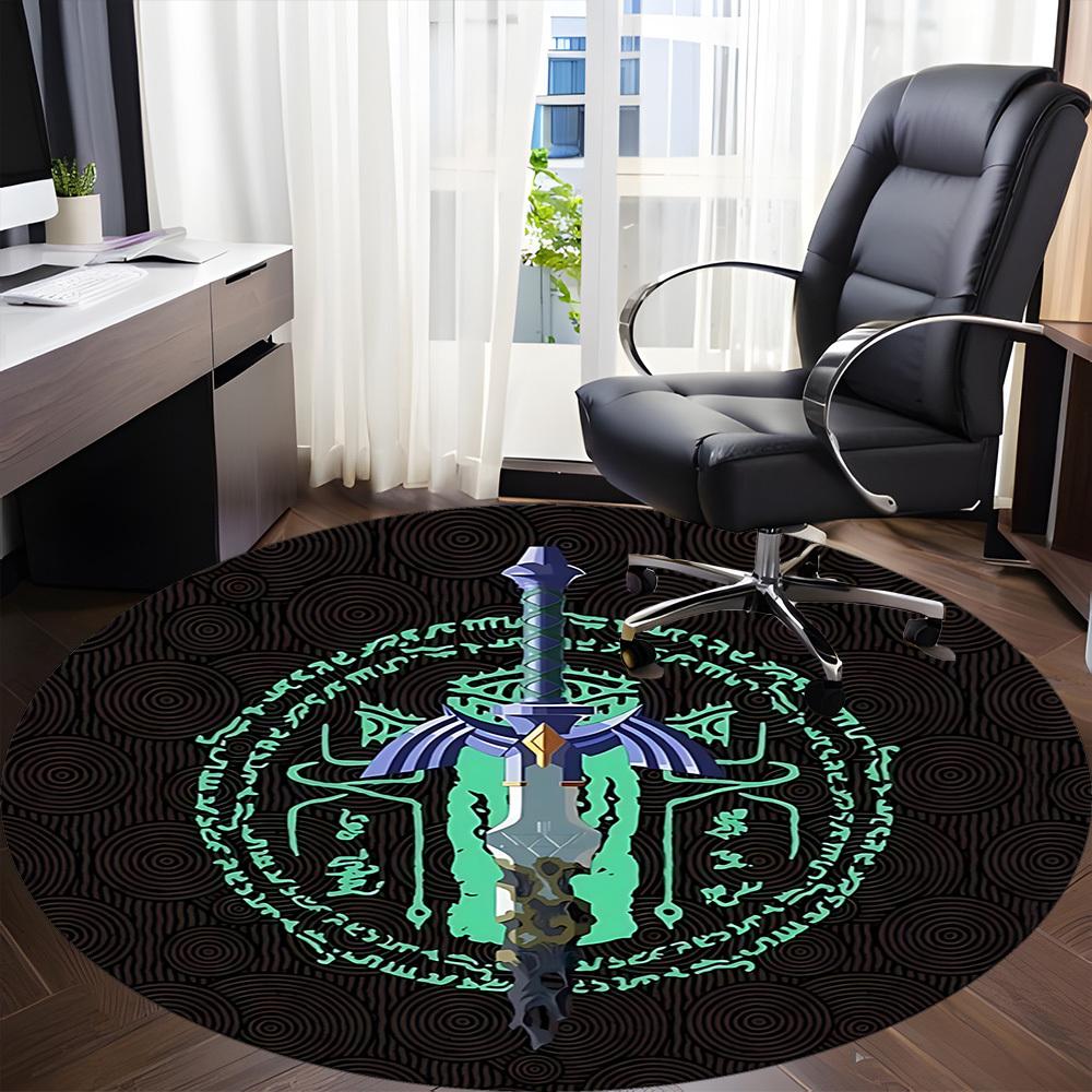 Legend of Zelda Office Round Area Rug,  Under Office Chairs Bedroom Living Room Home Decor a0908172