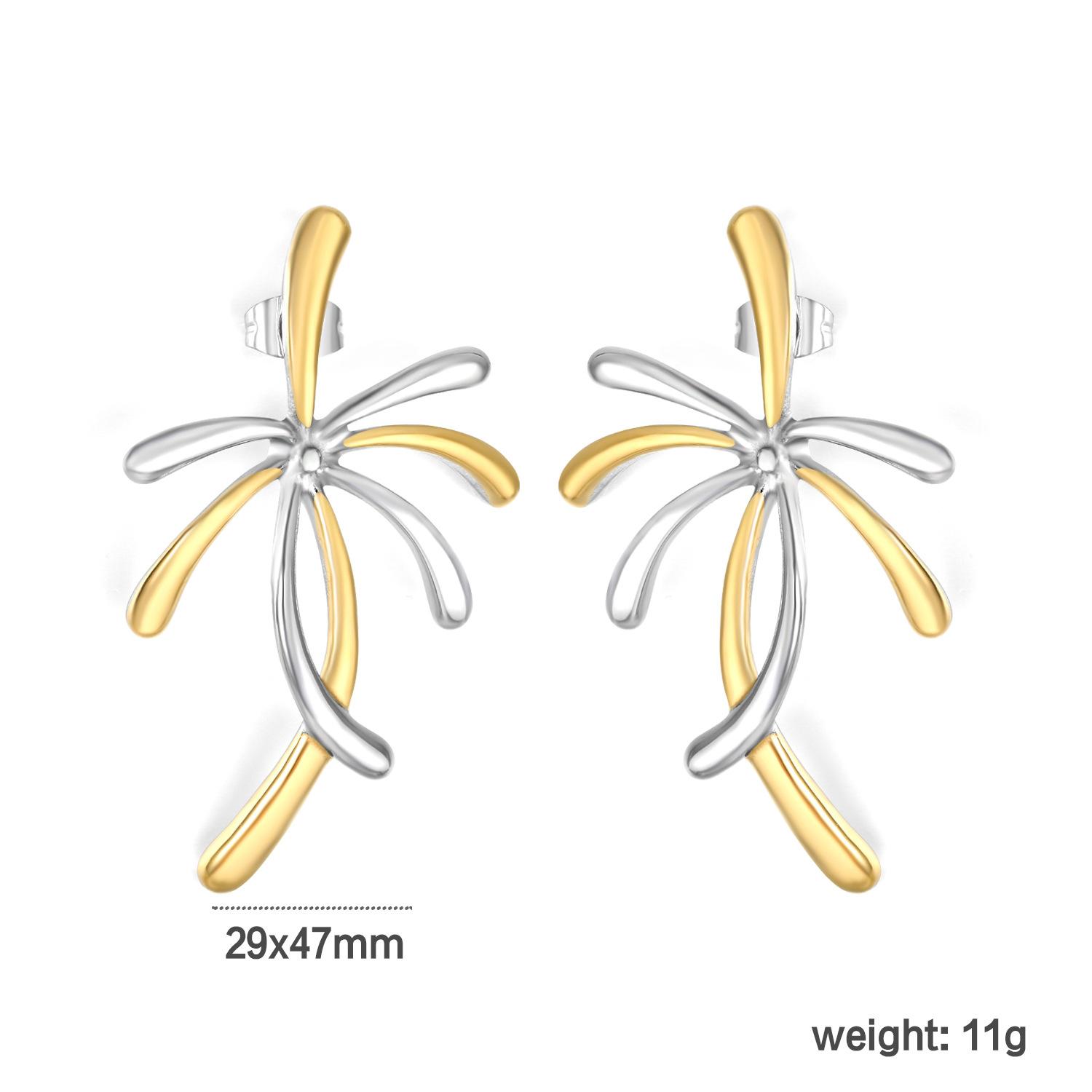 

Geometric Gold Earrings For Women Fashionable High-End Stud Earrings Elegant Jewelry Gift