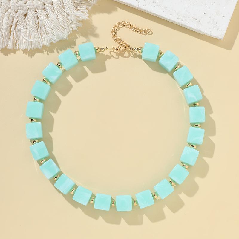 Colorful Summer Acrylic Beaded Necklace