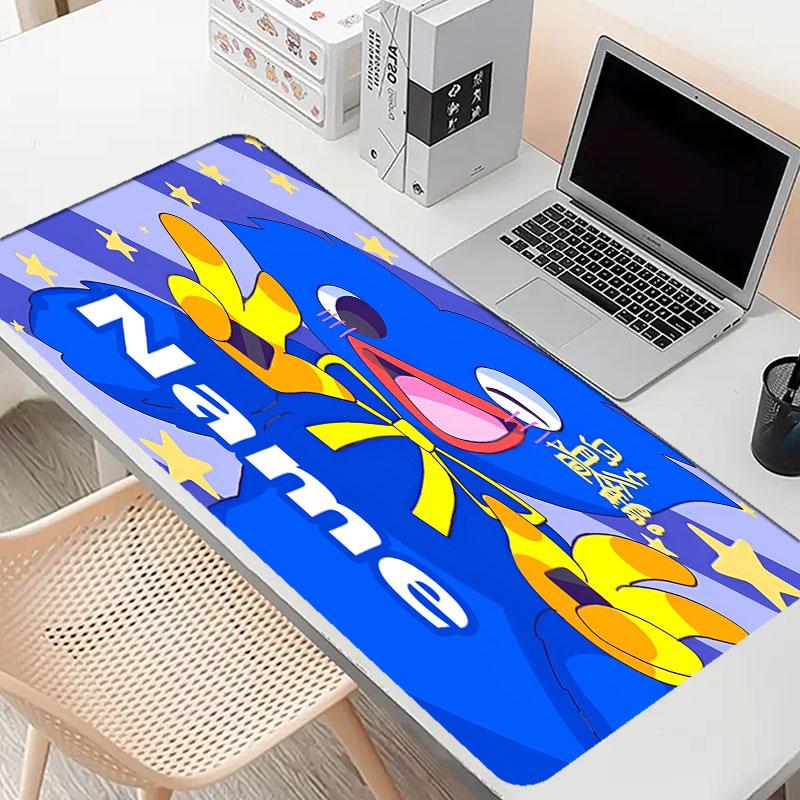 Custom Name Personalized Huggy Wuggy Pattern Mousepad, Laptop PC Desk Mat, Decorative Desk Mat for Home Keyboard Pad Gift