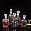 European Crystal XO Glass Decanter: Transparent Whiskey and Wine Bottle