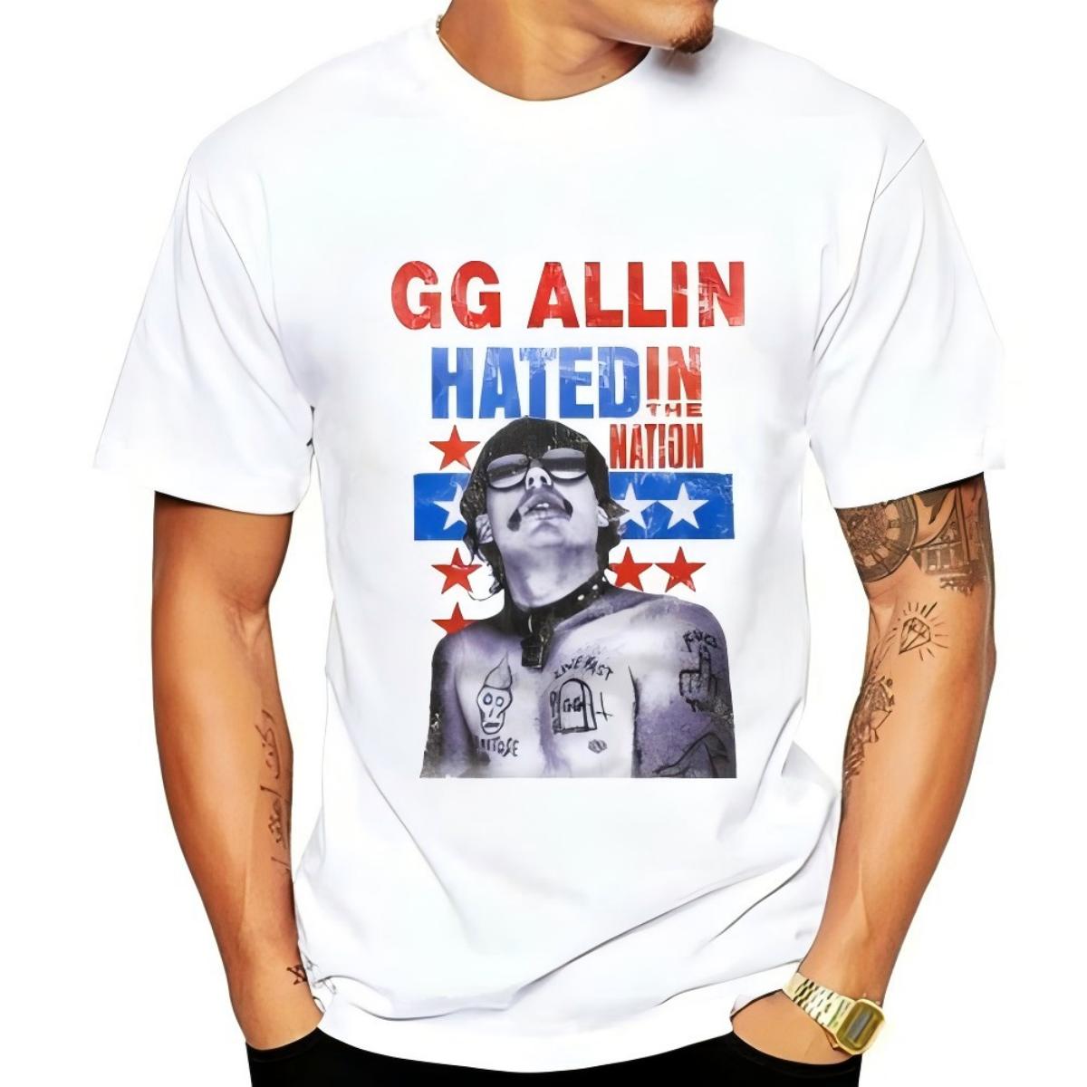GG Allin Hated In The Nation T-Shirt 3XL