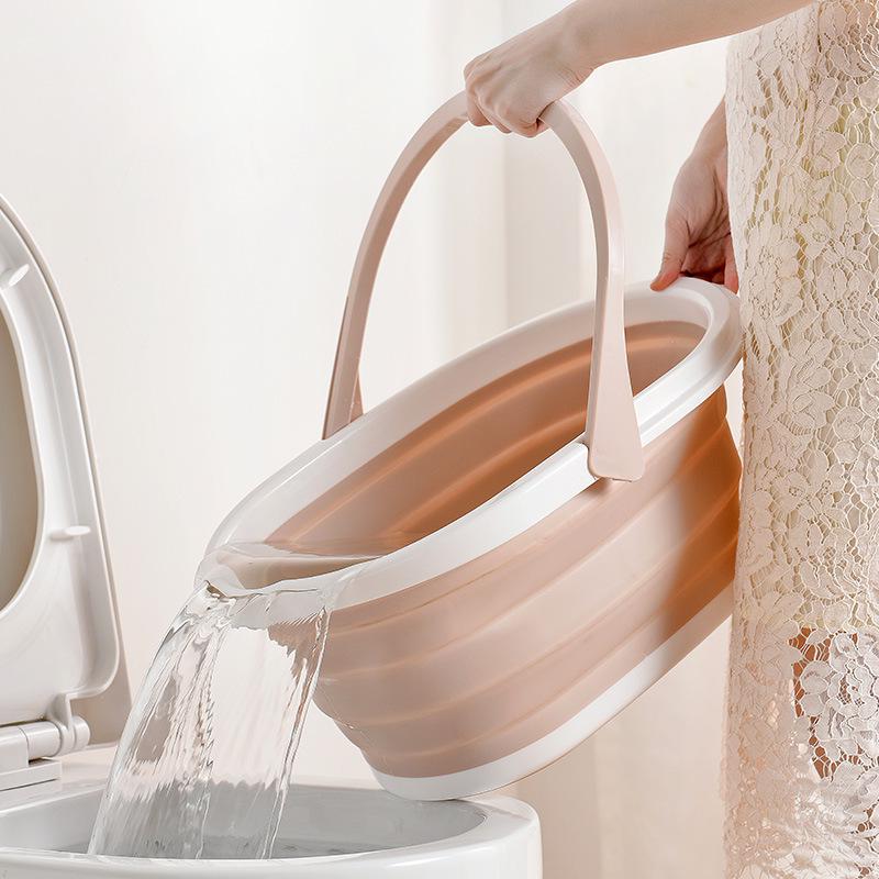 Folding Mop Bucket Portable Fishing Bucket Outdoor Camping Collapsible Car Wash Bucket Foldable Bucket Househol Cleaning Tool