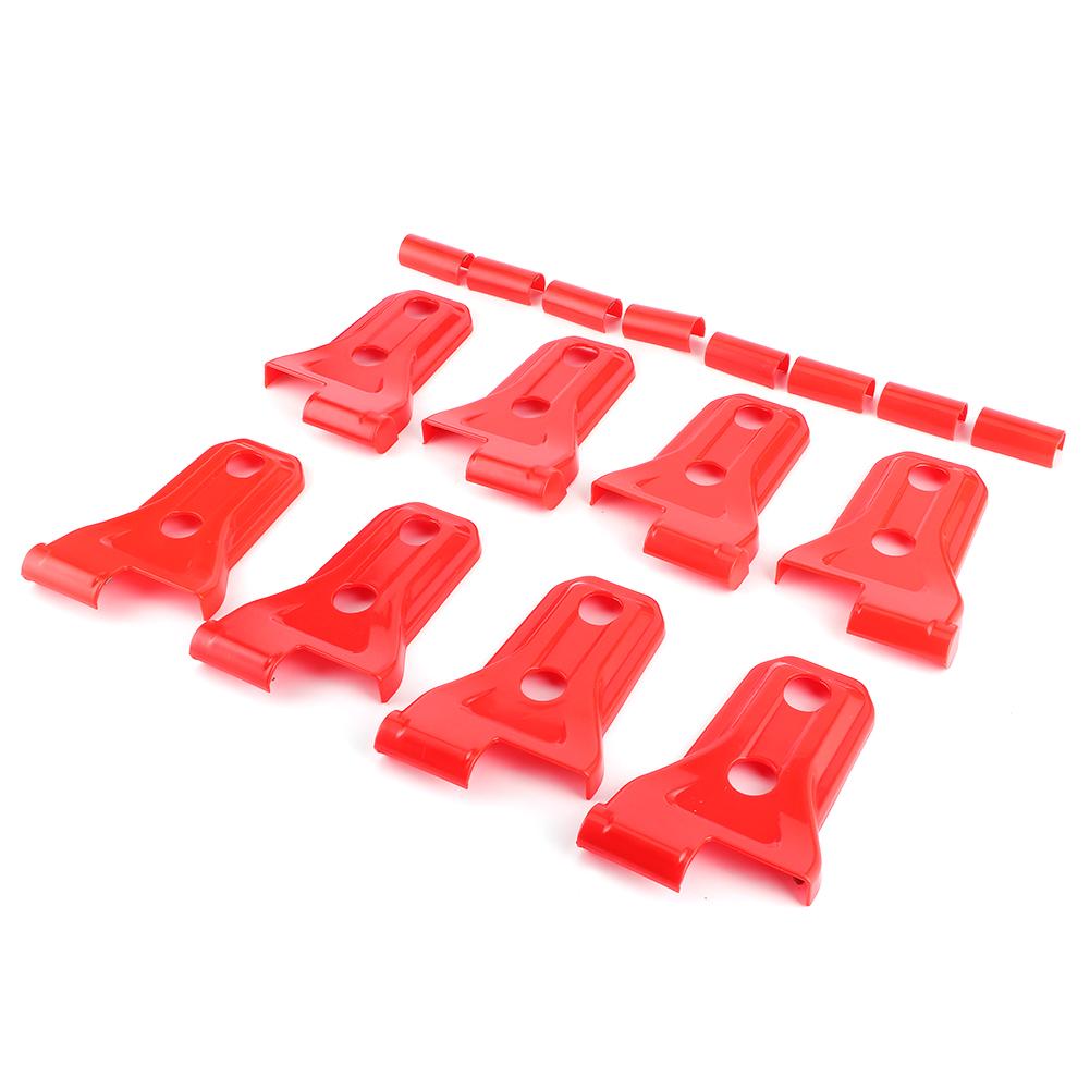 16Pcs Set Door Hinge Cover Protection Trim Fits for Jeep Wrangler JL JLU Gladiator Trunk JTRed