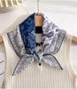 New Silk Pure Cotton Blended 71 Square Scarf Women's High-end Cashew Silk Scarf Shawl Fashion Light Luxury Accessories