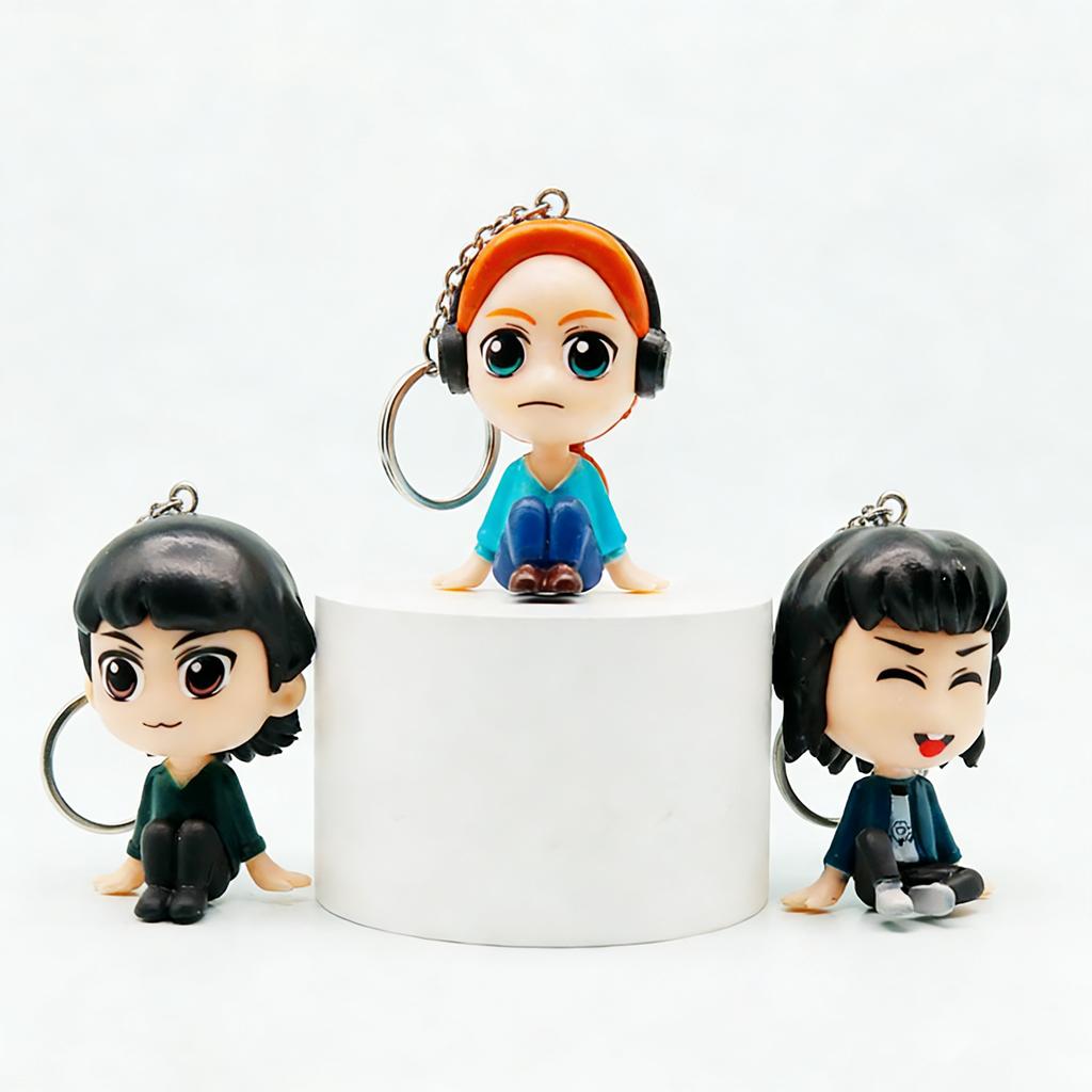 8Pcs/set Cartoon Characters Toys Cute Eleven Demogorgon Anime Figure PVC Keychain Toy Figure Pocket Things Keychain Model Toys