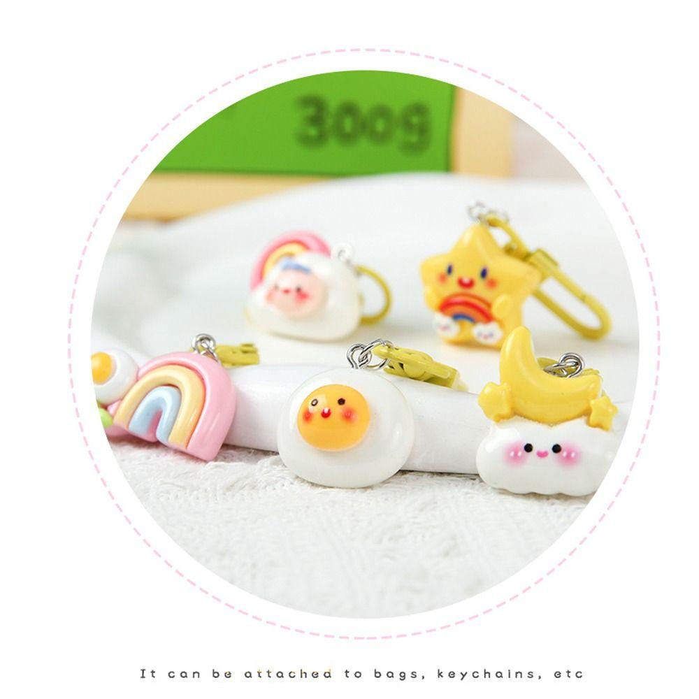 Cute Keychain Pendant Bag Accessories Moon Star Student Schoolbag Girlfriends Gift Cartoon Hanging Ornament