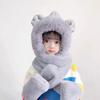 Unisex Children's Winter Set: Plush Hat, Scarf, and Gloves with Baby Ear Protection