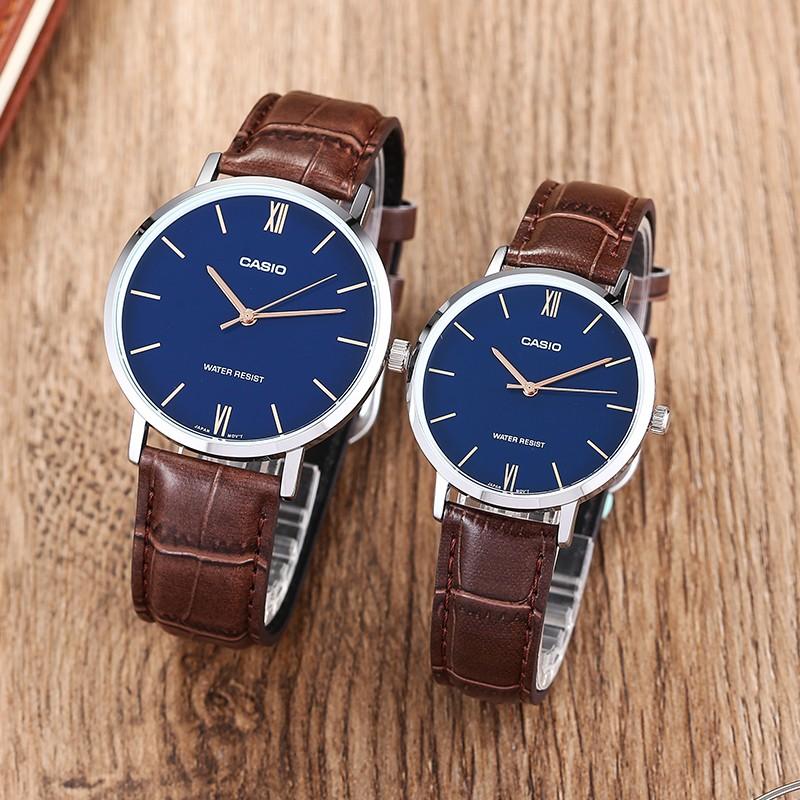 Casio Unisex Pair Table Series Blue Watch MTP-VT01L-2B<P-VT01L-2B