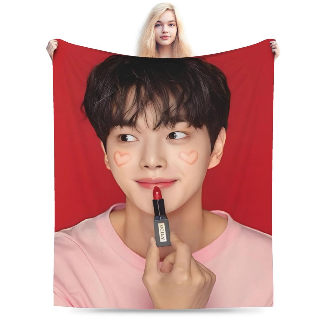 Song Kang Korejský Pop Deku Pikniková Flanelové Ložní Přikrývky Na Pohovku Židli Teplý Design Kvalitní Přehoz Dárek