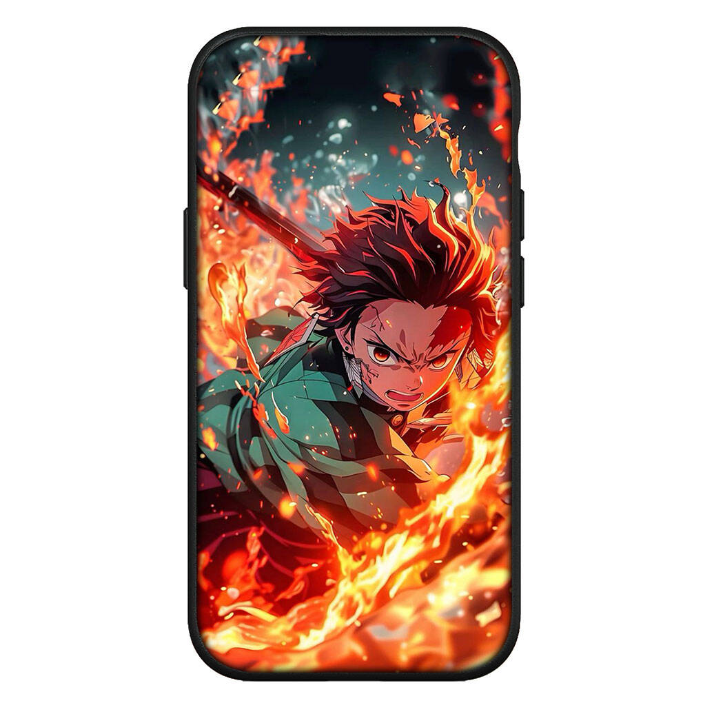 for Samsung Galaxy S25 S24 S23 iPhone 17 16 15 Xiaomi Redmi Note 14 13 12 11 Plus Pro Max Case Kamado Tanjiro Demon Slayer Kokushibo OPPO Huawei Cover