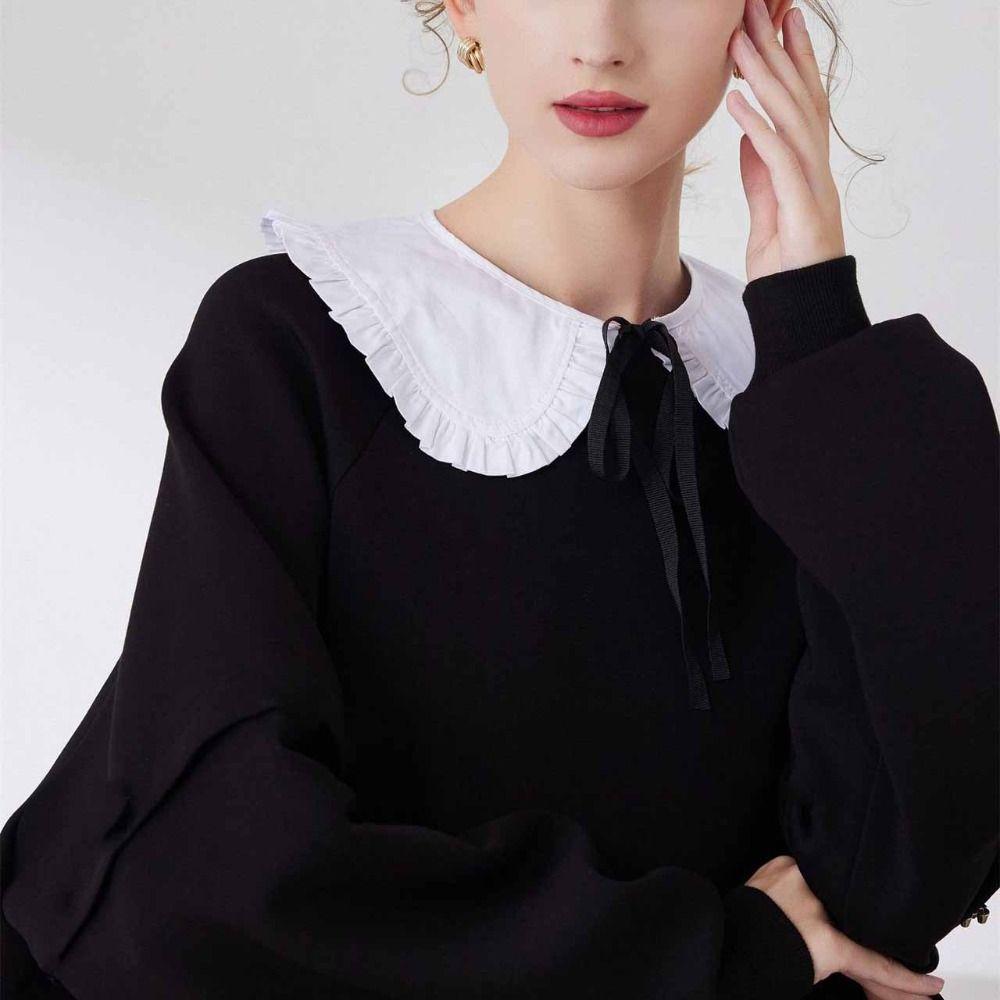 Petal False Collar Lace Up Detachable Shirt Vintage Lapel Fake Collar