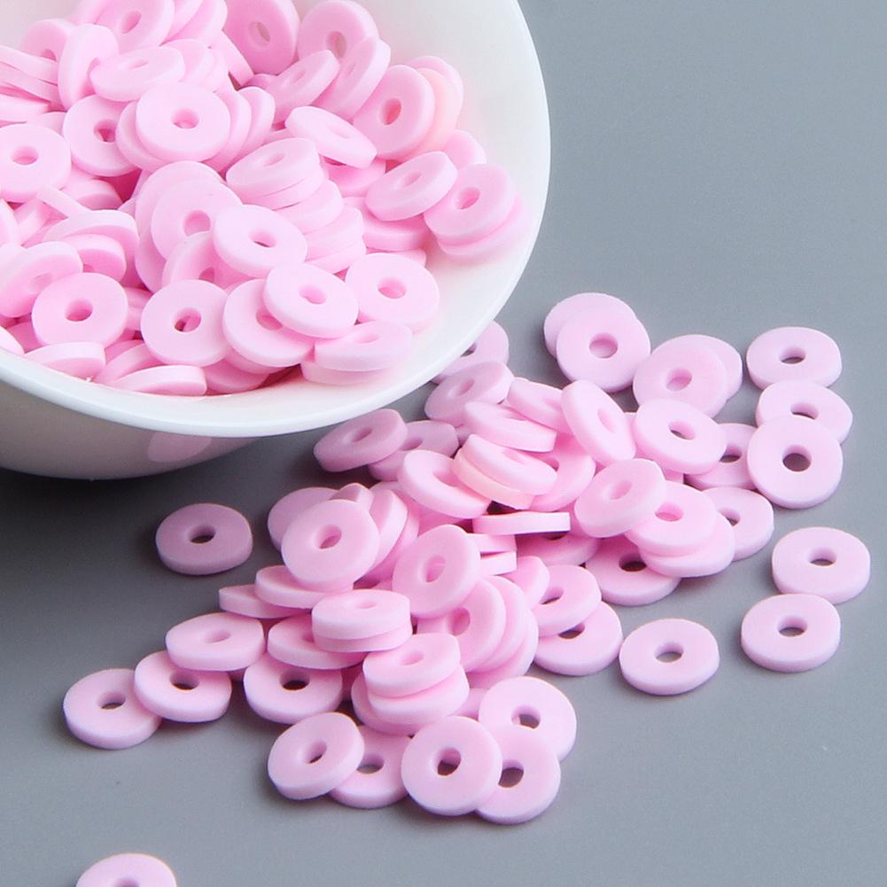 10g DIY Solid Color Polymer Clay Beads for Bracelets & Necklaces - Handmade Spacer Beads