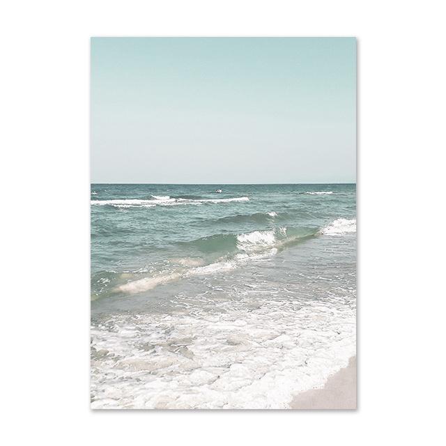 Nordische Meer Landschaft Strand Palme Surf Riff Wand Kunst Malerei Leinwand Druck Wand Poster Drucke Wand Bilder Hause Dekoration