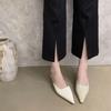 Baotou half slippers women wear pointed high heels thick heels cool slippers women's new summer high heels slippers