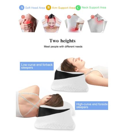 Medical Ergonomic Sleeping Cervical Orthopedic Neck Bed Memory Foam Pillow For Sleeping