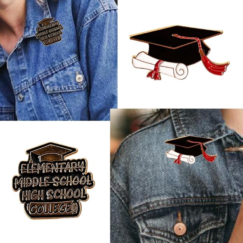 Graduation Hat Enamel Lapel Pin for Student, Graduate Enamel Lapel Pin for Graduation Gown Graduation Hat Decoration
