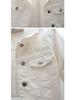 New Women's Sleeveless White Denim Jacket Shawl Cardigan