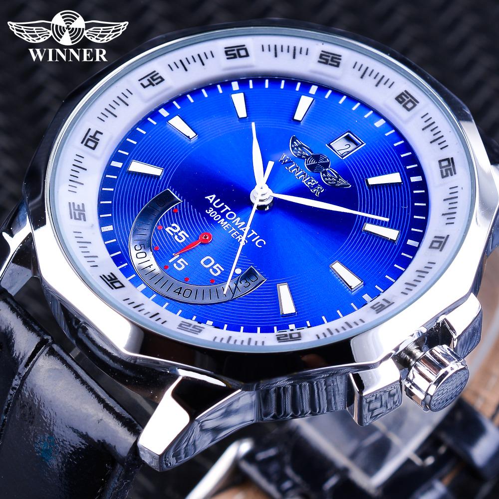 Winner Men Top Brand Luxury Luminous Hands Fashion Sport Blue Calendar ...