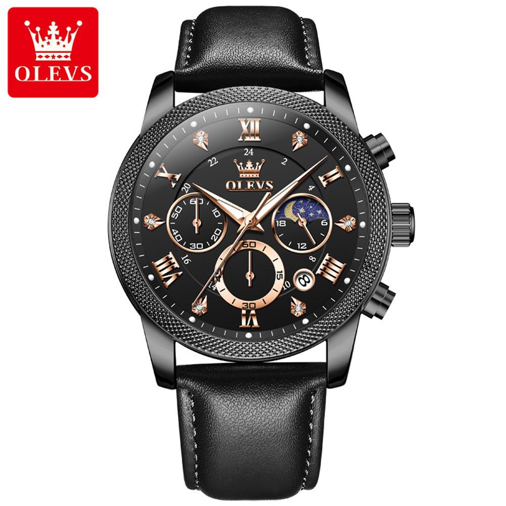 OLEVS Brand Watch Multifunctional Sports Timing Night Light with Calendar Men's Watch Men's 3660