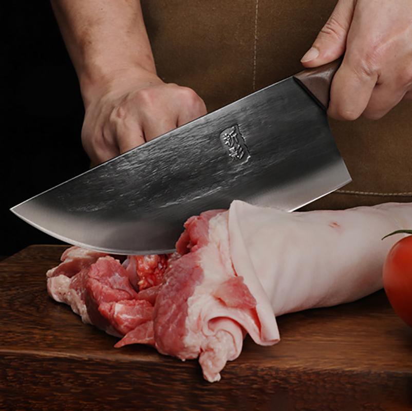 8.3 Inch Cleaver Knife Butcher Splitting Slicing Vegetables Cutting Meat Handmade Forged Chef Messer Kitchen Knives Wood Handle