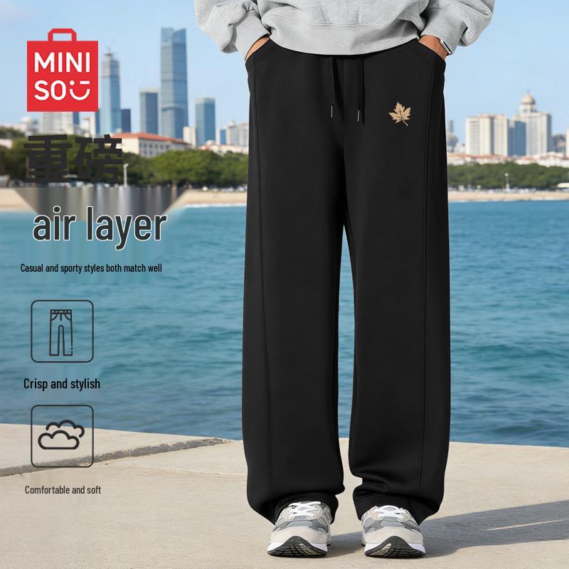 MINISO Men's American Retro Loose Casual Sports Pants