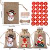 Christmas Gift Bags with Drawstring Closure - Santa, Reindeer, Snowman Designs -  Bonbons Verpakking Packaging Gift Bags