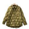 Winter new shirt collar pressed down jacket women's literary and leisure rhombus white duck down warm bread jacket
